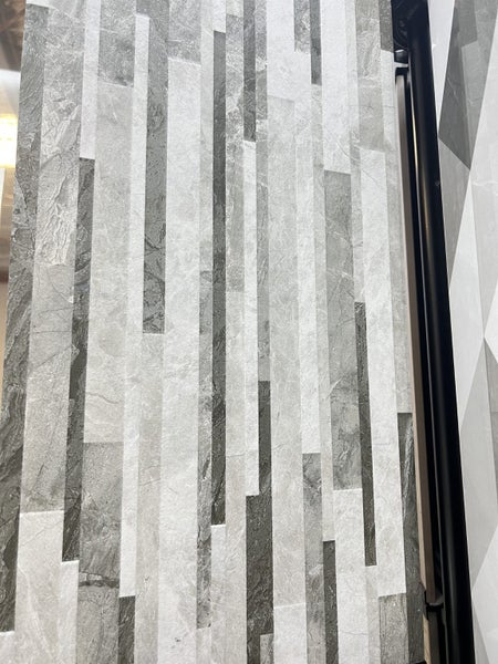 Wall Tile - Stripe Black and White Matt 300x600mm Carousel 2
