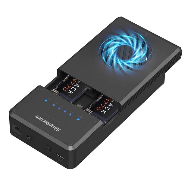 Simplecom SD560 Dual Bay NVMe M.2 SSD Enclosure Offline Clone Docking Station... Carousel 1