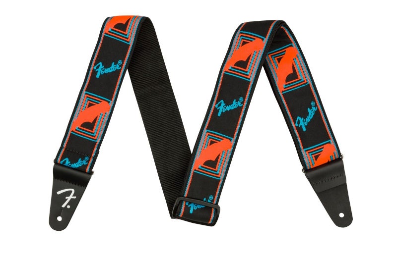 Fender - Neon Monogrammed Strap - Blue/Orange Carousel 1