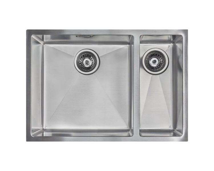 642x446mm Double Bowl Sink Stainless Steel 400+170 Carousel 1