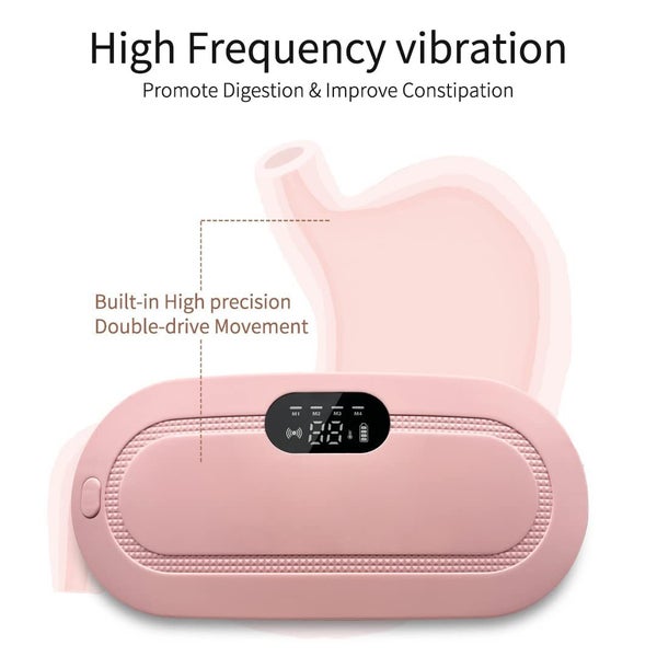 Portable Cordless Heating Pad for Menstrual Cramps Relief Massage Modes(Pink) Carousel 2