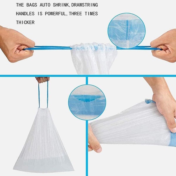 Small Trash Bag 2.6 Gallon Garbage Bags Bathroom Trash Can Liners For Bedroom Carousel 2