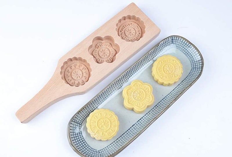 Wooden Moon Cake Mold Chinese Traditional Mid-autumn Festival Mooncake Baking Carousel 5