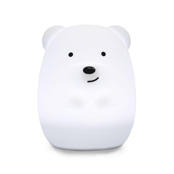 Silicone Night Light With Remote Sleep Timer - Rechargeable Bear Night Light Carousel 1