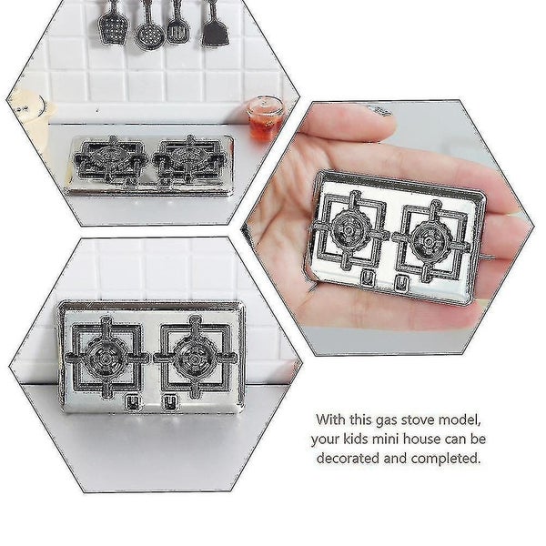 Diy Simulation Gas Stove Mini House Decoration Playing Children Pretend Play T Carousel 2