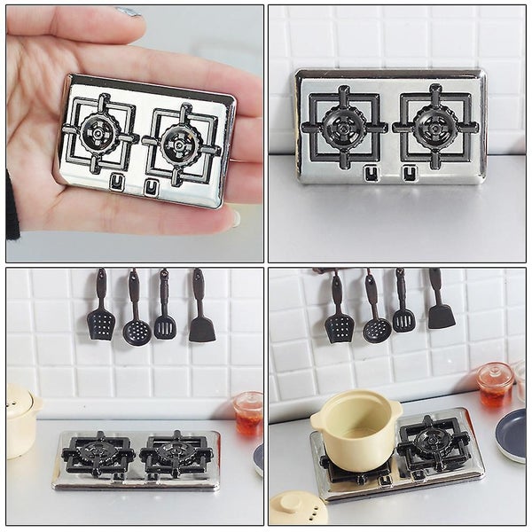 Diy Simulation Gas Stove Mini House Decoration Playing Children Pretend Play T Carousel 4