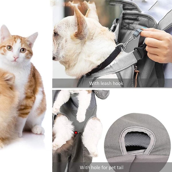 Adjustable Dog Carrier Backpack Gray Transport Bag For Dogs Carousel 5