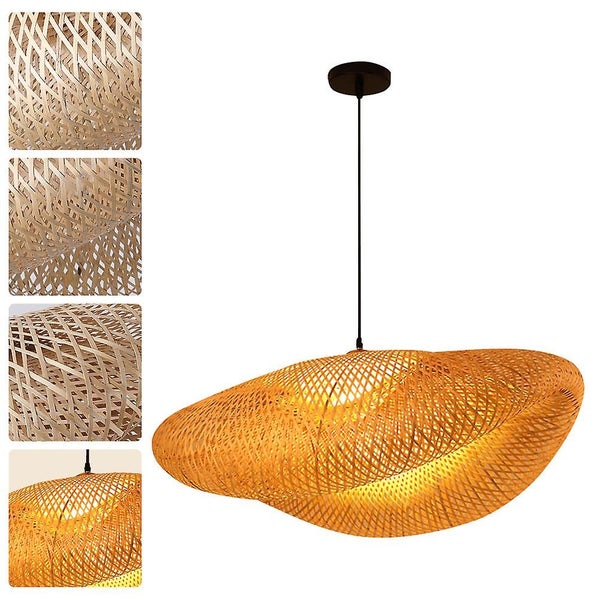 Rattan Lamp Shade Bamboo Shade Ceiling Light Bamboo Woven Light Bamboo Cage Li Carousel 2
