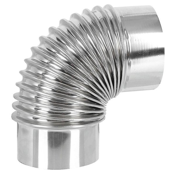 Stove Chimney Flue Smoke Pipe Stainless Steel Heating Stove Flue Elbow Exhaust Carousel 1