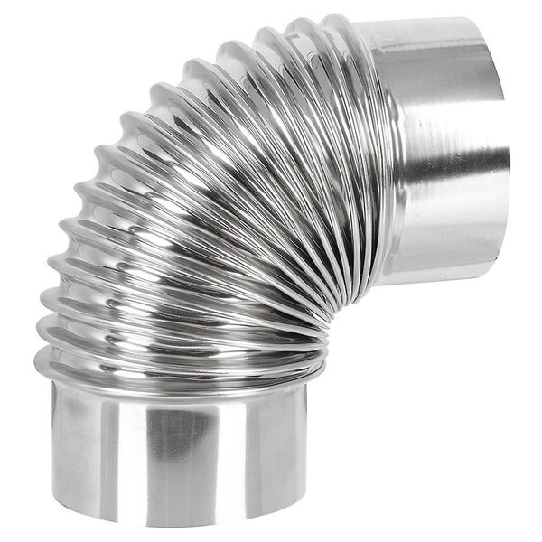 Stove Chimney Flue Smoke Pipe Stainless Steel Heating Stove Flue Elbow Exhaust Carousel 2