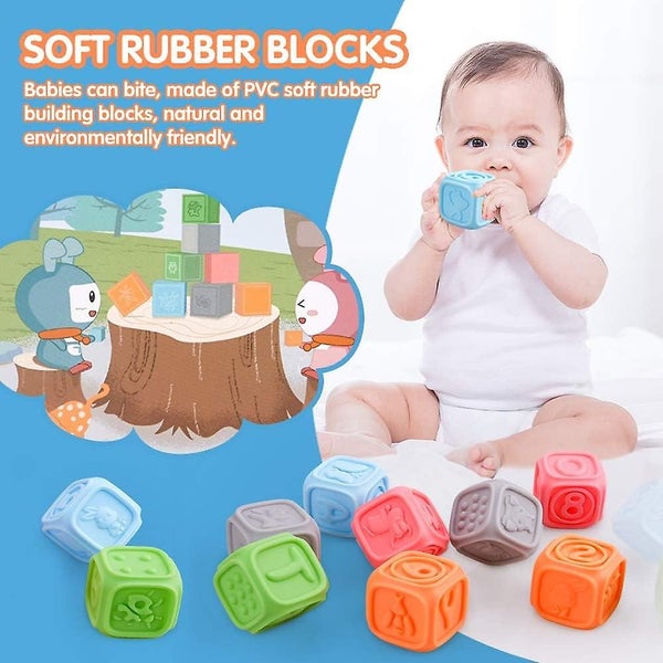10pcs Baby Toys From 0 3 6 12 Months Soft Baby Building Blocks For Toddlers Toy Carousel 5