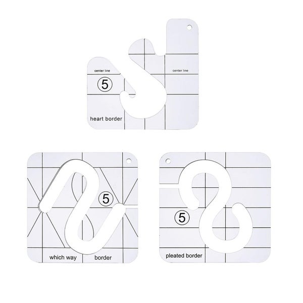 Acrylic Diy Sewing Patchwork Ruler Special-shaped Hollow Sewing Kit Patchwork T Carousel 2