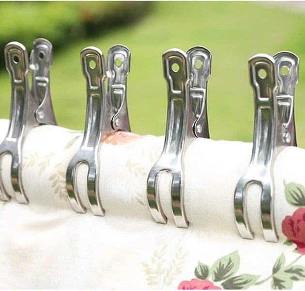 10pcsbeach Towel Clip Stainless Steel 10-piece Set 4.3 Inch Large Heavy Metal Carousel 2