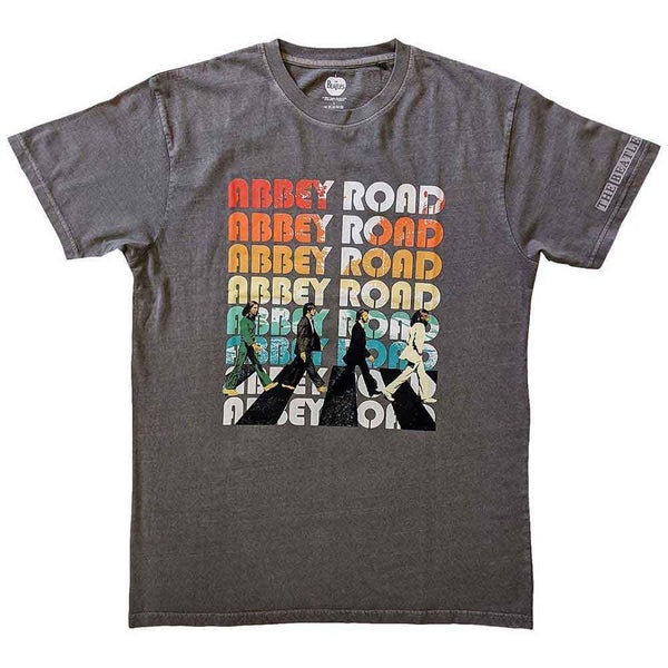 The Beatles Abbey Road Stacked Mud Wash T Shirt Carousel 1