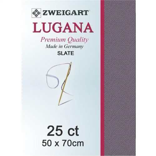 Zweigart Lugana 25ct Evenweave Fabric Slate Carousel 1