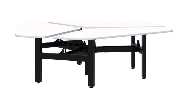 Summit II Fixed Height 120° Rotor 3 Pod Desk Carousel 1