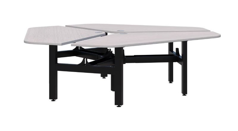 Summit II Fixed Height 120° Rotor 3 Pod Desk Carousel 2