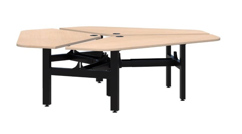 Summit II Fixed Height 120° Rotor 3 Pod Desk Carousel 5