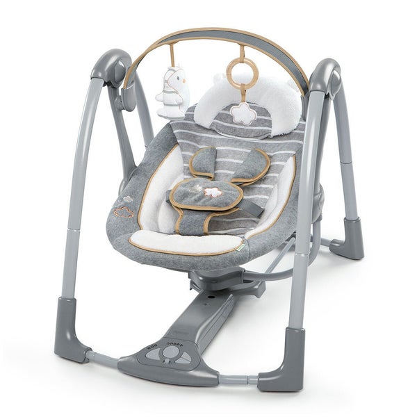 Ingenuity Swing Go Portable Baby Newborn Infant Seat Rocker Rocking Chair Seat Carousel 1