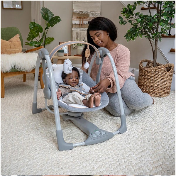 Ingenuity Swing Go Portable Baby Newborn Infant Seat Rocker Rocking Chair Seat Carousel 9