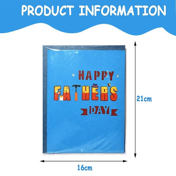 Pop Up Funny Fathers Day Card - From Wife Kids Daughter Son - With Envelope - G Carousel 2