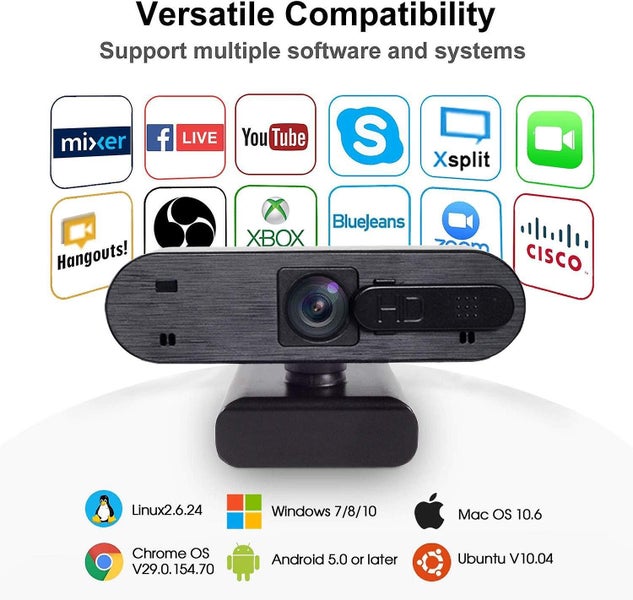 1080p Webcam With Microphone Autofocus Streaming Webcam Usb Computer Camera Fo Carousel 5