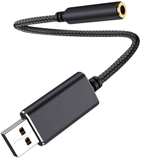Usb Audio Adapter Usb To 3.5 Mm Audio Jack Adapter Usb External Sound Card Aud Carousel 1