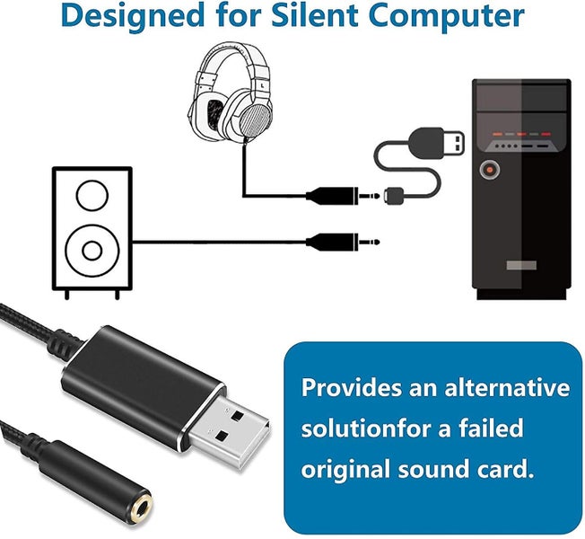 Usb Audio Adapter Usb To 3.5 Mm Audio Jack Adapter Usb External Sound Card Aud Carousel 2