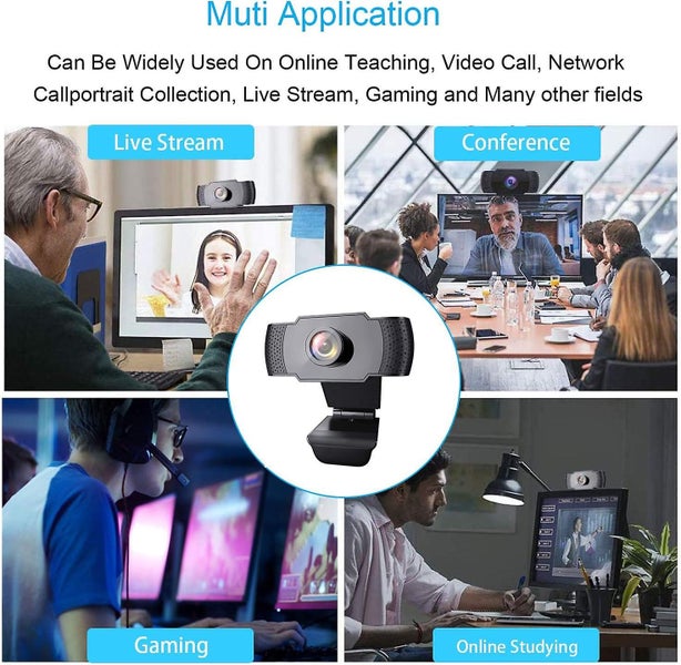 High Definition 1080p Webcam With Built-in Microphone Usb 0 For Desktop Laptop Carousel 2