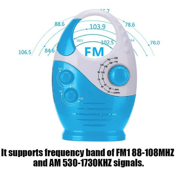 Waterproof Shower Radio Wireless Am/fm Speaker With Adjustable Volume Carousel 5
