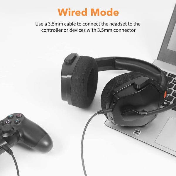 Gaming Headset With Microphone Wireless 3-in-1 Gamer Headphones Carousel 4