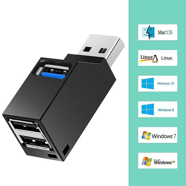 Usb 3.0 3-port Hub 2 Usb 2.0 + Usb 3.0 Data Hubblack Carousel 5