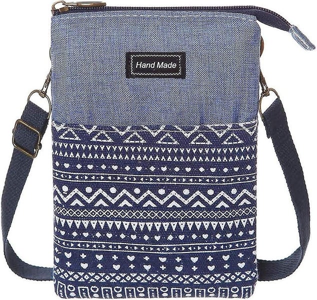 Roomy Canvas Cell Phone Wallet Small Crossbody Purse With Shoulder Strap For W Carousel 1