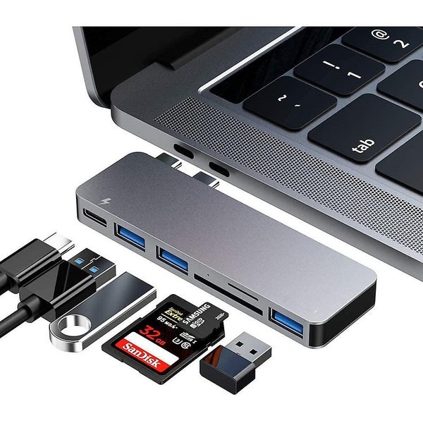 Usb-c Hub Adapter Compatible With Macbook Pro/air 6 In 1 Carousel 1