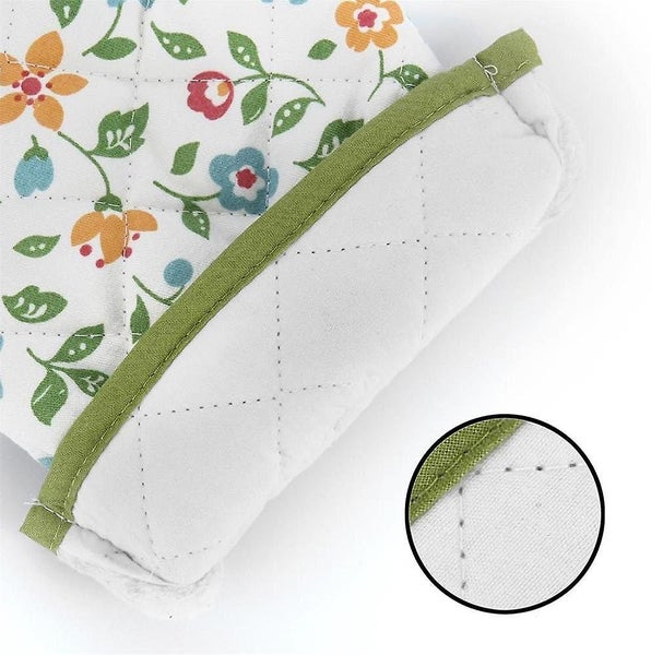 Oven Gloves Extremely Heat-resistant Oven Gloves Anti-slip Flower Motifs Oven Carousel 5