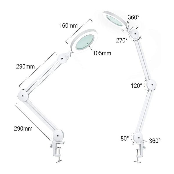 Led Magnifying Lamp Workplace Lamp Cosmetic Lamp 5x Magnification High Power W Carousel 5