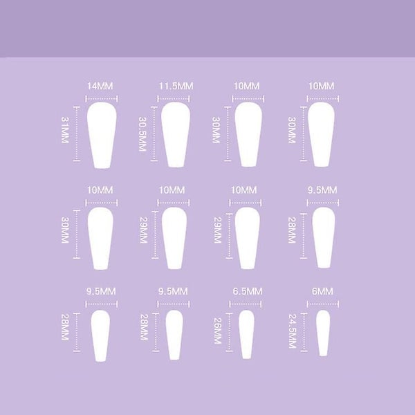 Fake Long Nails Glossy Glue On Nails False Nails With Glue For Women Carousel 4