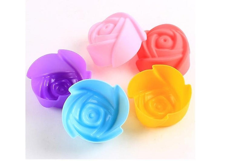 Silicone Baking Cups Cupcake Liners-24pcs Reusable Silicone Molds Flower Bpa F Carousel 5