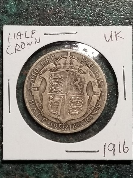 UK HALF CROWN - 1916 - SILVER Carousel 1