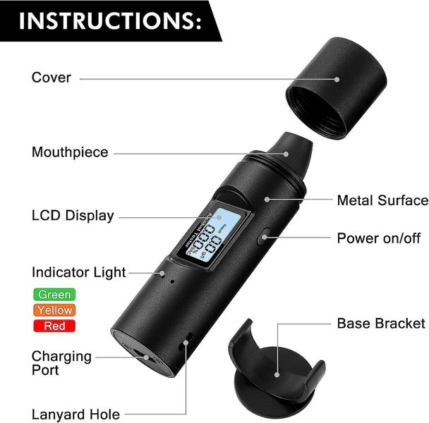 Portable Non-contact Breathalyzer At02 High-precision Alcohol Tester With Digi Carousel 2