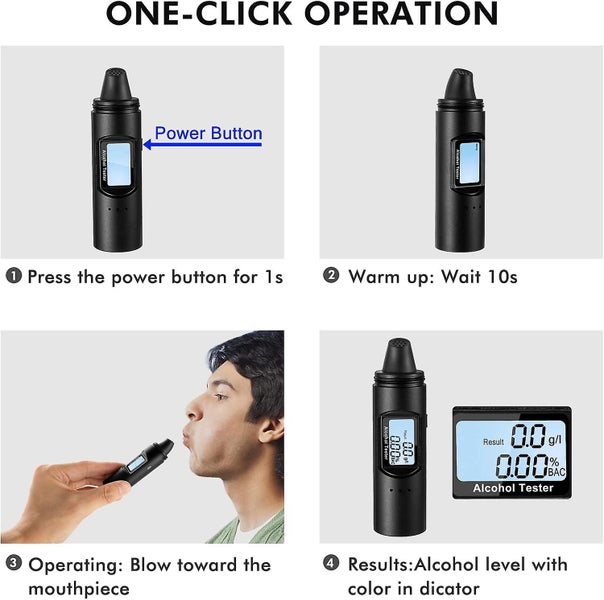 Portable Non-contact Breathalyzer At02 High-precision Alcohol Tester With Digi Carousel 5