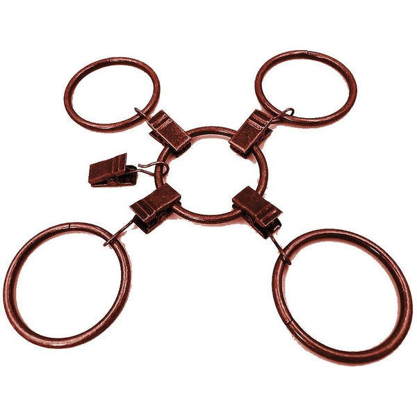 30 Pack Metal Openable Curtain Rings With Clips Heavy Duty Decorative Drapery Carousel 5