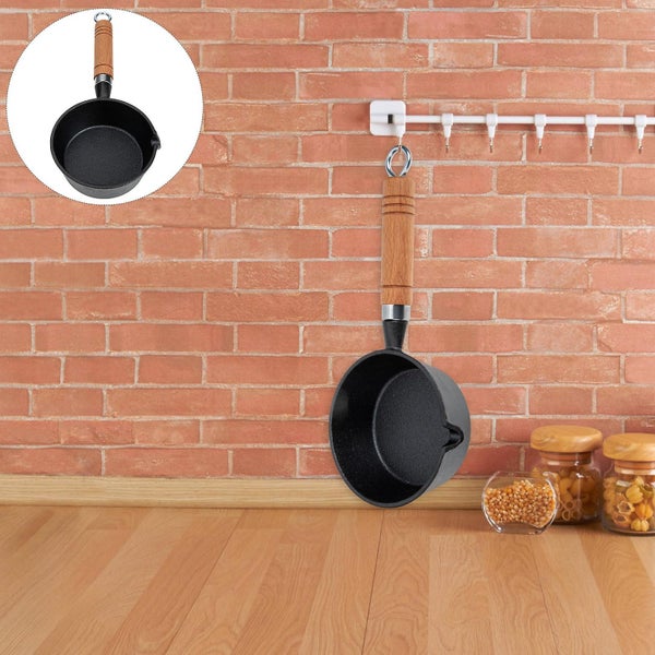 Household Oil Pan Long Handled Oil Skillet Small Kitchen Cooking Pot Home Supp Carousel 2