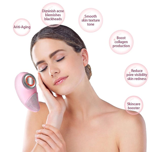 Face Scrubber Cleansing Brush Electric Facial Exfoliating Silicone Waterproof Carousel 5
