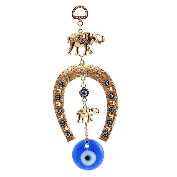 Blue Keychain Evil Eye Horseshoe Decor Protection Amulet Evil Eye Home Protect Carousel 1