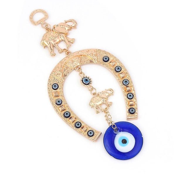 Blue Keychain Evil Eye Horseshoe Decor Protection Amulet Evil Eye Home Protect Carousel 4
