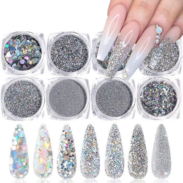 Holographic Nail Glitter Sequins Nail Art Supplies 3d Nails Glitter Flakes Shi Carousel 1