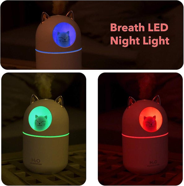 Cat Humidifier Cool Mist Humidifier For Homecute Cat Night Light For Bedroom E Carousel 2