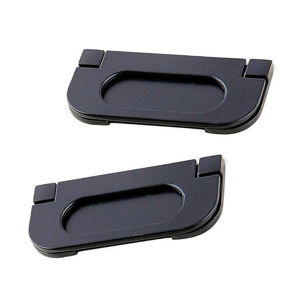 2-pack Alloy Recessed Type Handle Flush Door Pull Black Rustproof For Sliding Carousel 1