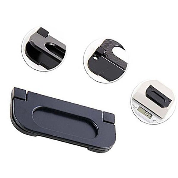 2-pack Alloy Recessed Type Handle Flush Door Pull Black Rustproof For Sliding Carousel 5